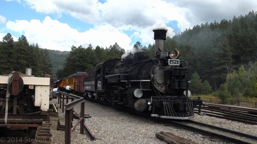 Durango Silverton Narrow Guage Railroad Engine 473 at Rockland
